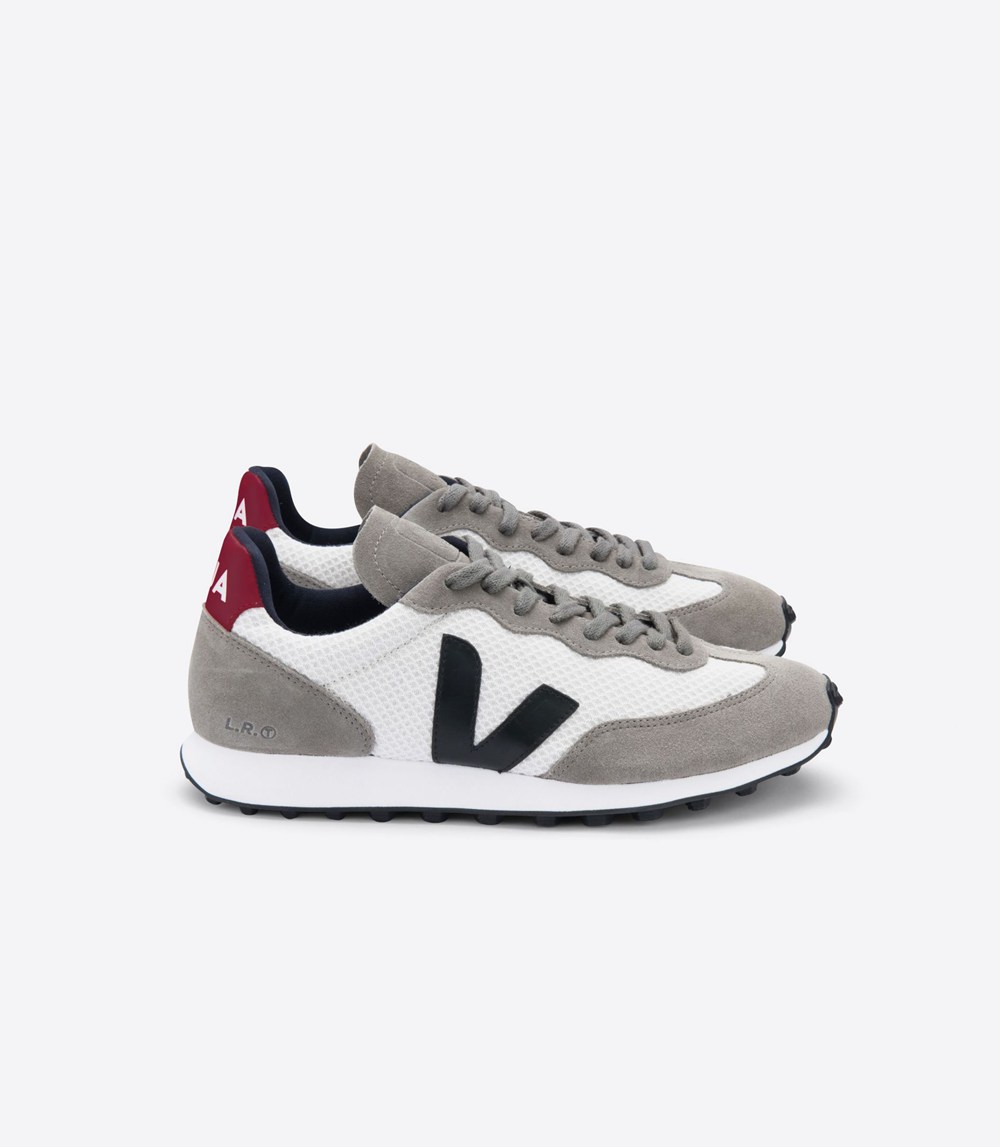 Veja Sneakers Womens - Rio Branco Hexamesh Gravel - Grey/White/Black - 9876MOKAU